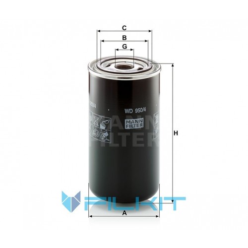Hydraulic filter WD 950/4 [MANN]