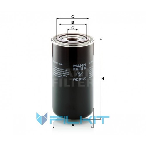 Hydraulic filter WD 950/5 [MANN]