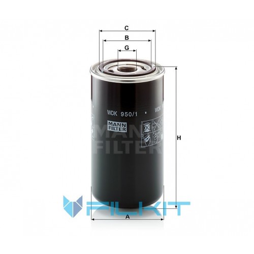 Фильтр топливный WDK 950/1 [MANN]