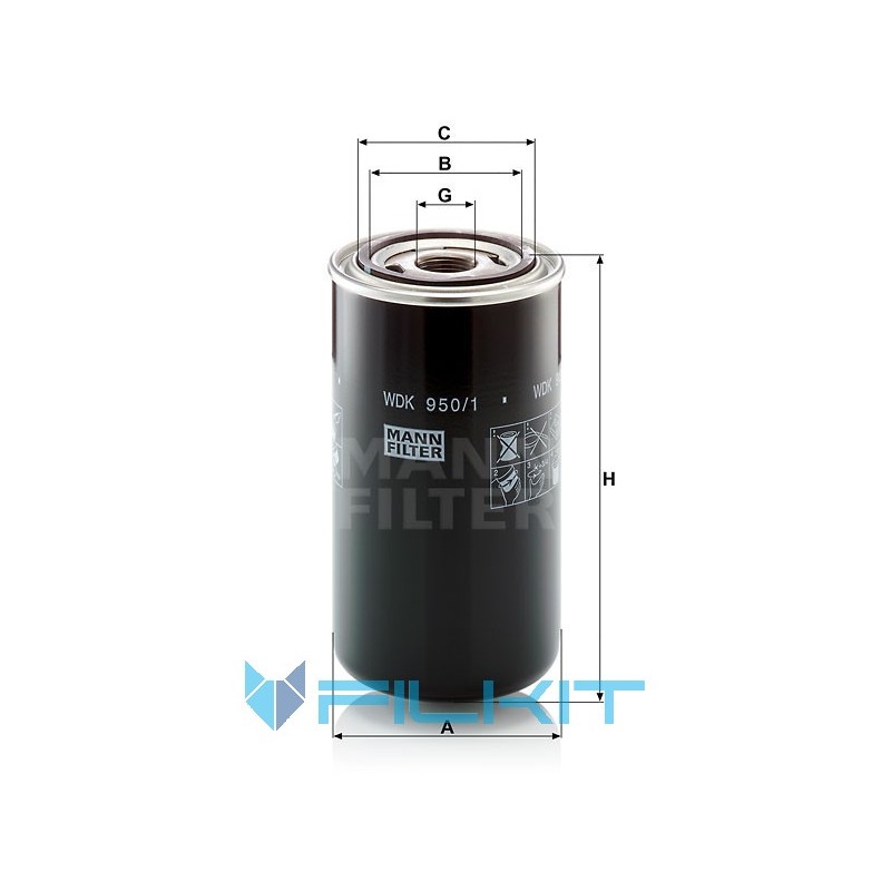 Фильтр топливный WDK 950/1 [MANN]