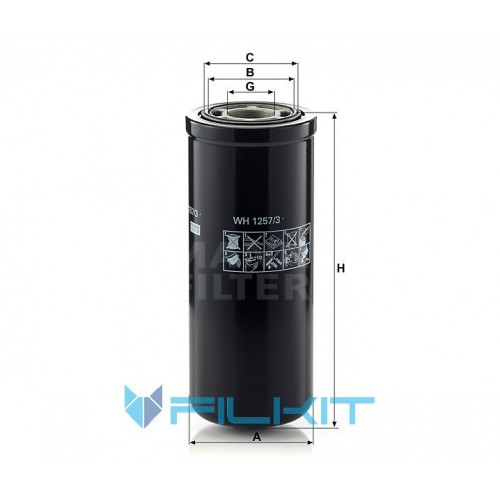 Hydraulic filter WH 1257/3 [MANN]