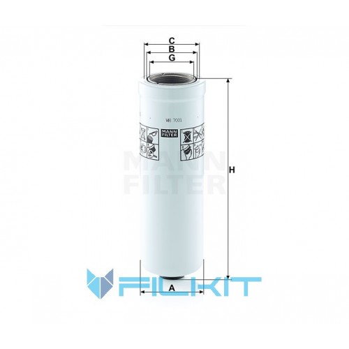Hydraulic filter WH 7001 [MANN]