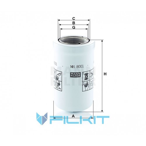 Hydraulic filter WH 8001 [MANN]