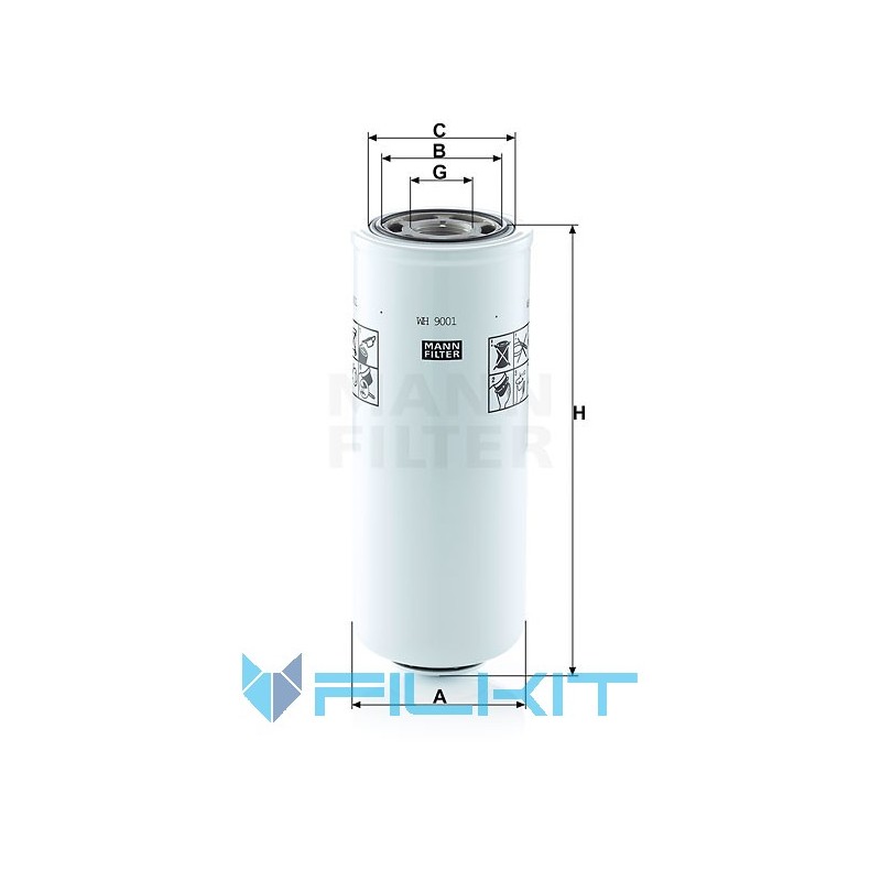 Hydraulic filter WH 9001 [MANN]