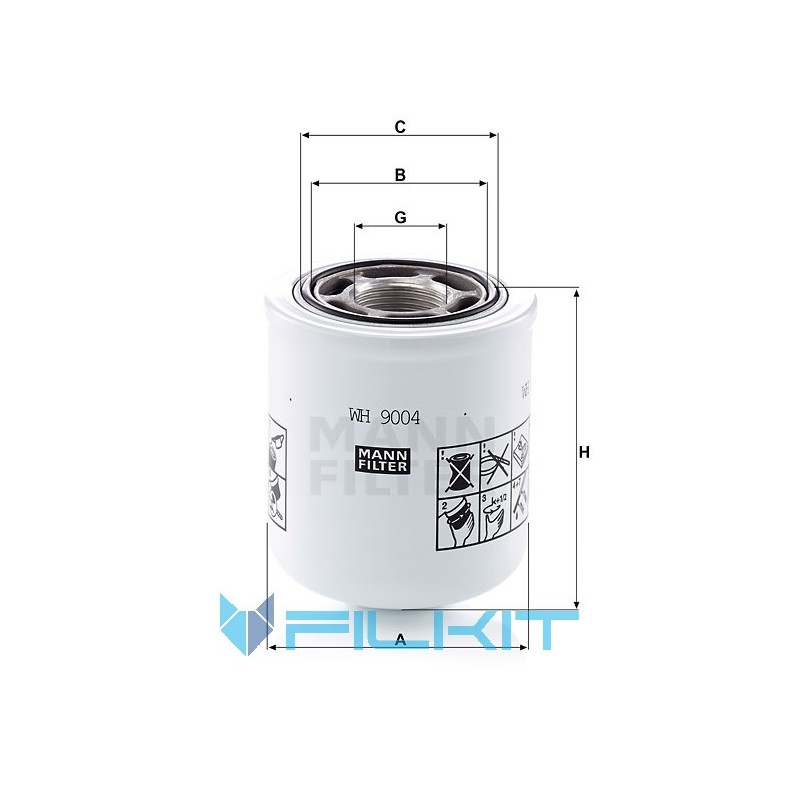 Hydraulic filter WH 9004 [MANN]
