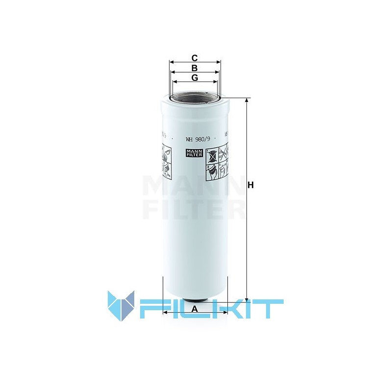 Hydraulic filter WH 980/9 [MANN]