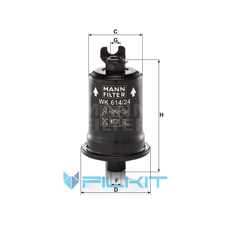 Fuel filter WK 614/24 x [MANN]