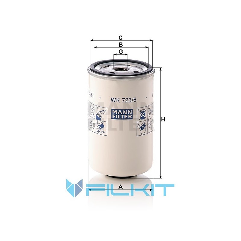 Fuel filter WK 723/6 [MANN]