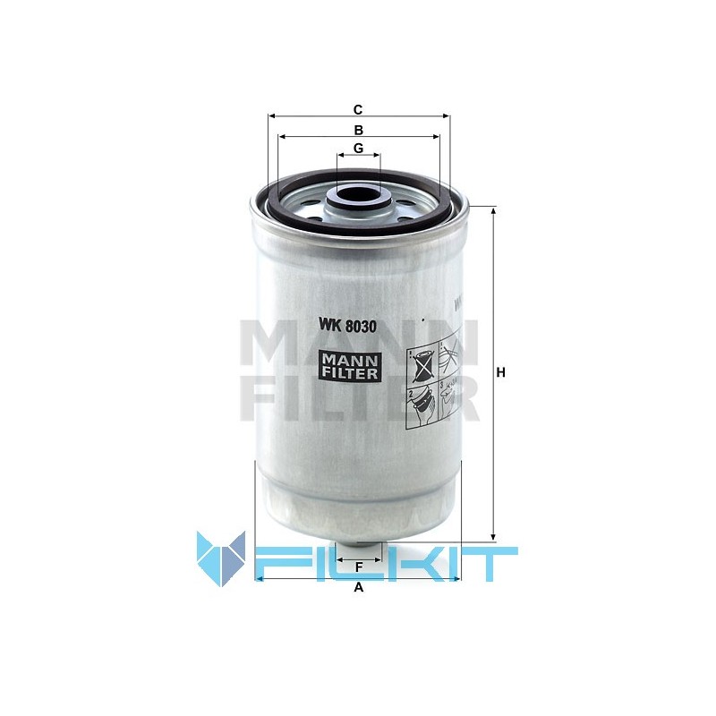 Fuel filter WK 8030 [MANN]