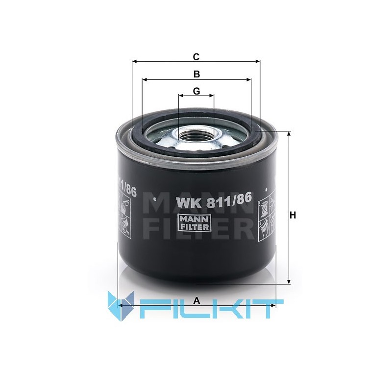 Fuel filter WK 811/86 [MANN]