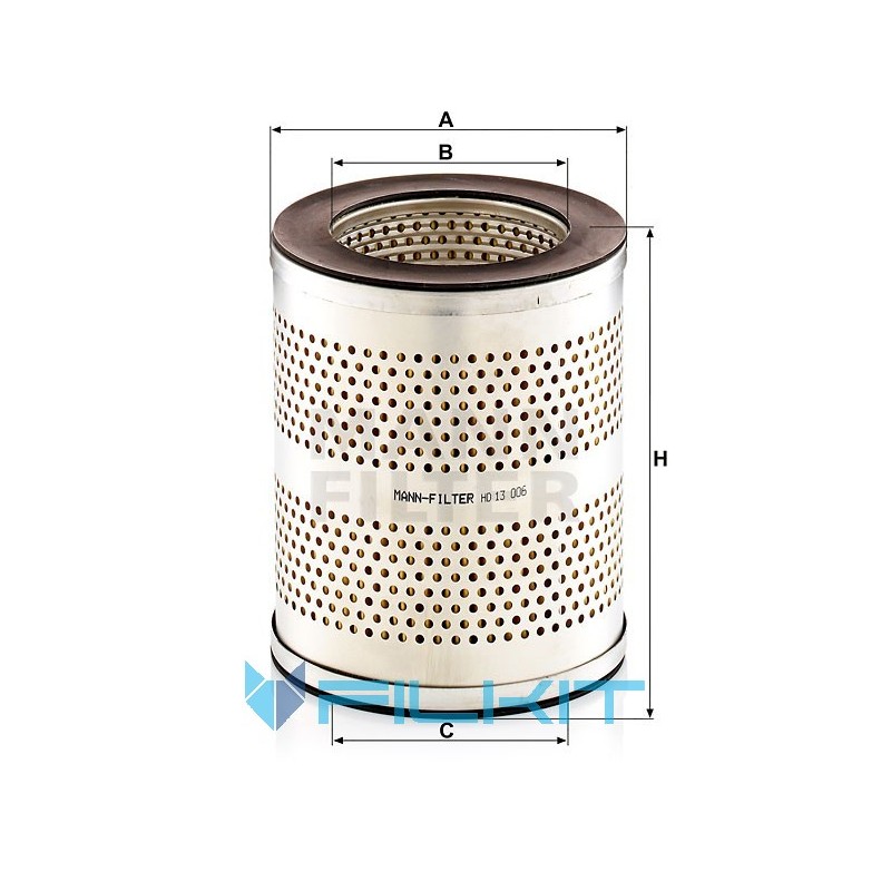 Hydraulic filter (insert) HD 13 006 [MANN]