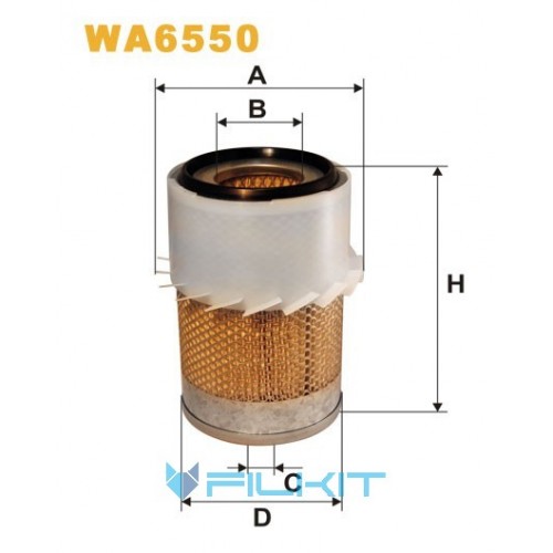 Фильтр воздушный WA6550 [WIX]