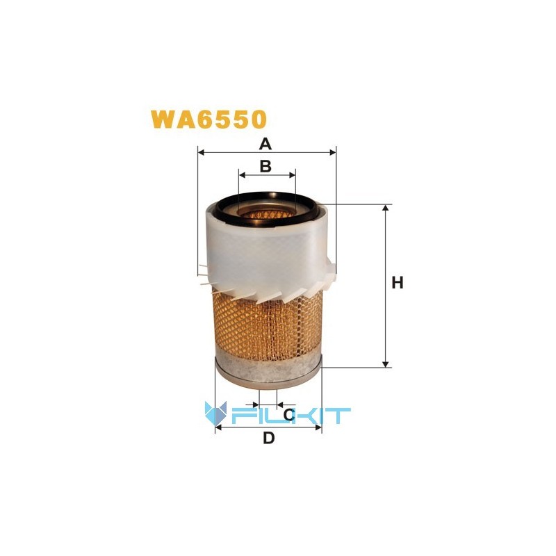 Фільтр повітряний WA6550 [WIX]