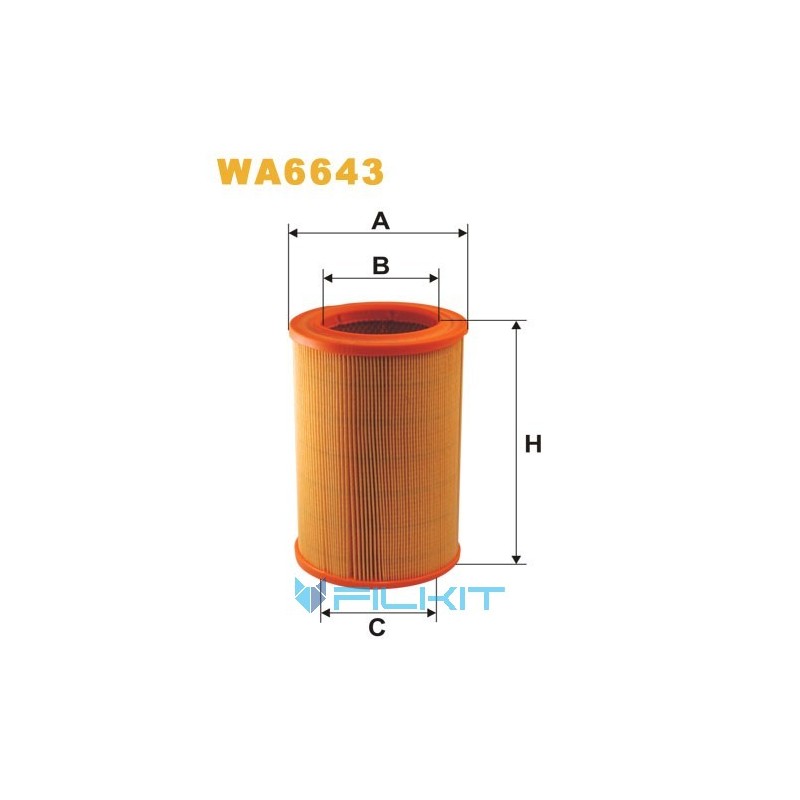 Фільтр повітряний WA6643 [WIX]