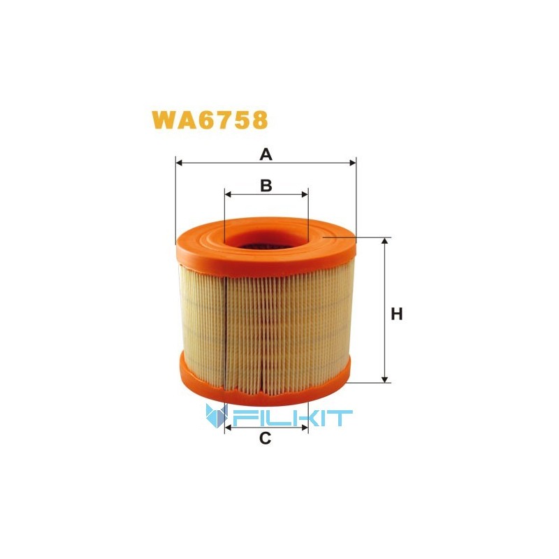 Фільтр повітряний WA6758 [WIX]