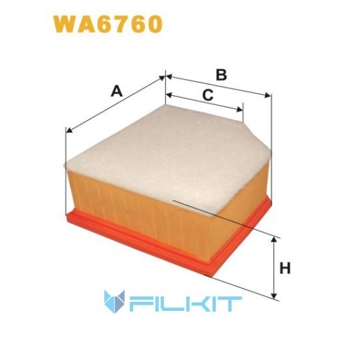 Фільтр повітряний WA6760 [WIX]