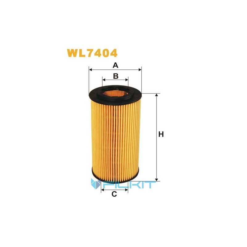 Фільтр масляний (вставка) WL7404 [WIX]