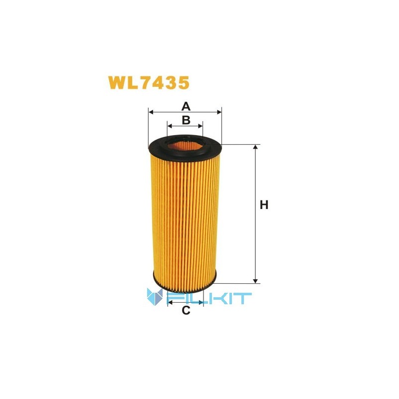 Oil filter (insert) WL7435 [WIX]