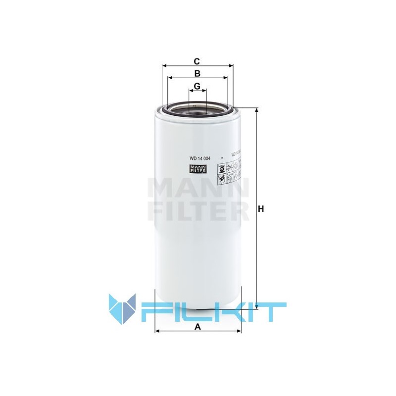 Hydraulic filter WD 14 004 [MANN]