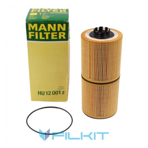 Oil filter (insert) HU 12 001 z [MANN]