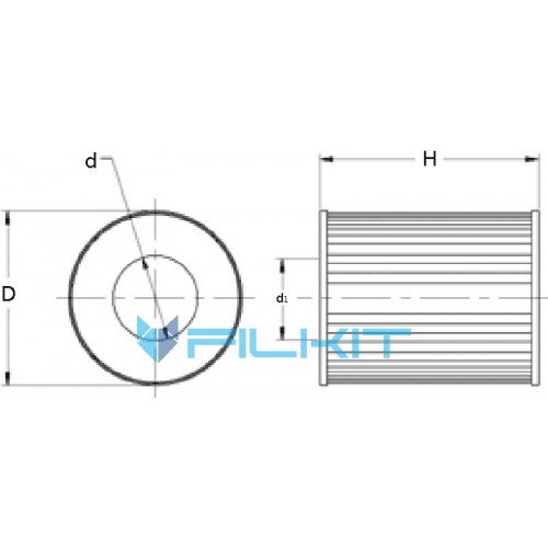 Hydraulic filter (insert) HD1258/2 [MANN]