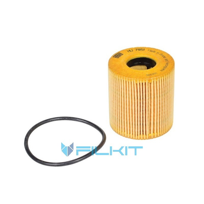 Oil filter (insert) HU711/51x [MANN]