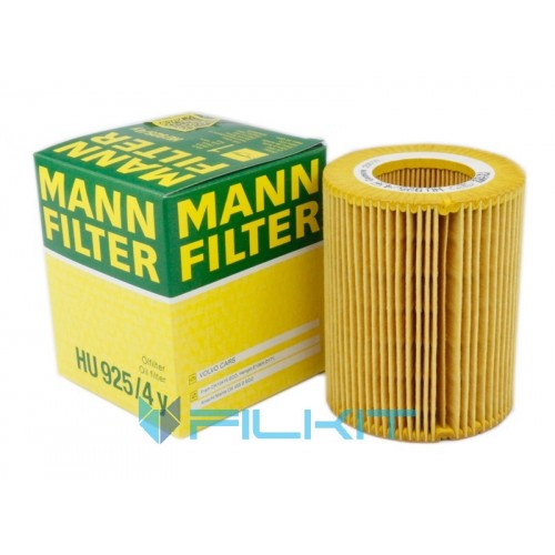Oil filter (insert) HU925/4y [MANN]