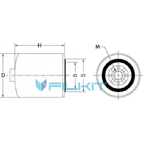 Фiльтр паливний Donaldson P 551027 water separator