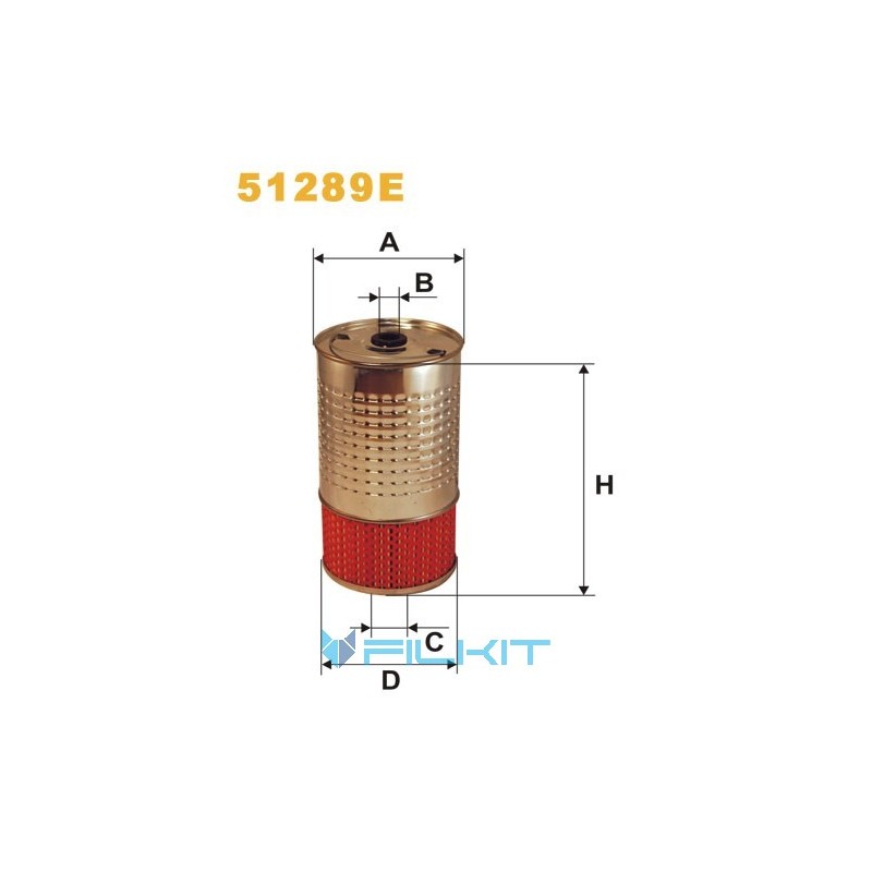 Oil filter (insert) 51289E [WIX]