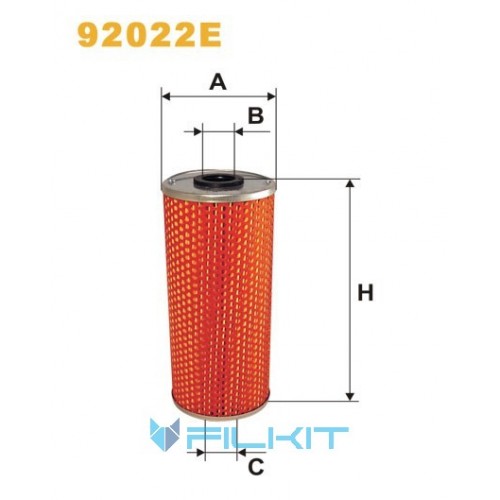 Oil filter (insert) 92022E [WIX]