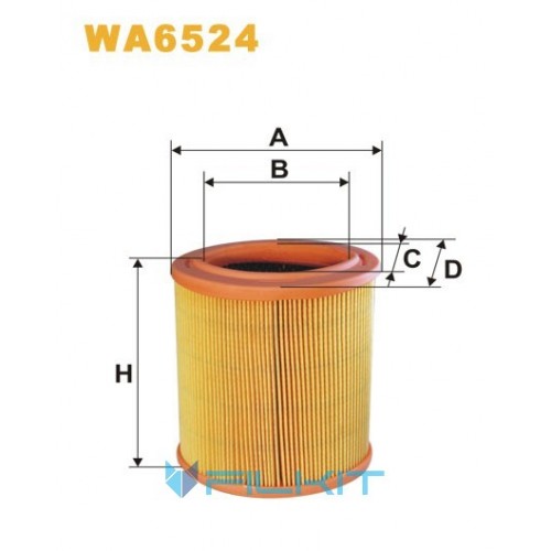 Фільтр повітряний WA6524 [WIX]