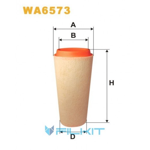 Фільтр повітряний WA6573 [WIX]