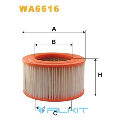 Фільтр повітряний WA6616 [WIX]