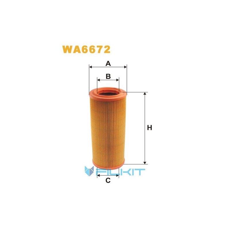 Фільтр повітряний WA6672 [WIX]