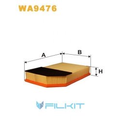 Фільтр повітряний WA9476 [WIX]