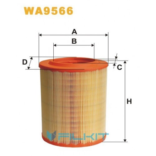 Фільтр повітряний WA9566 [WIX]