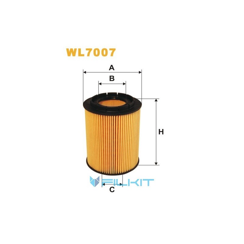 Oil filter (insert) WL7007 [WIX]