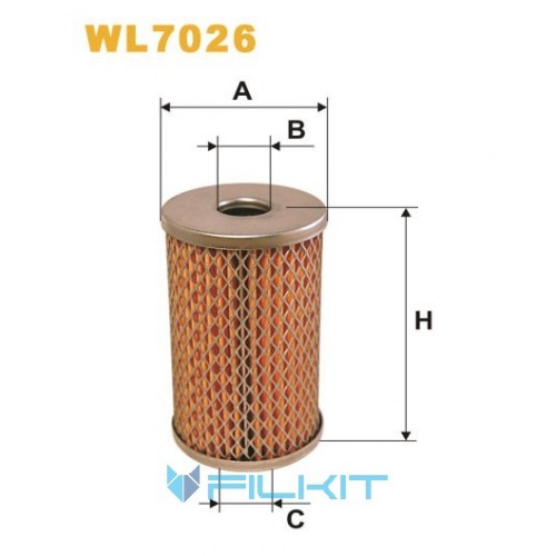 Oil filter (insert) WL7026 [WIX]