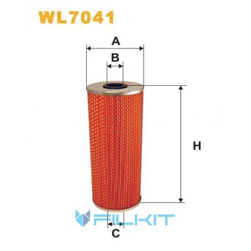 Фільтр масляний (вставка) WL7041 [WIX]