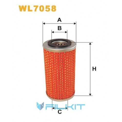 Фільтр масляний (вставка) WL7058 [WIX]