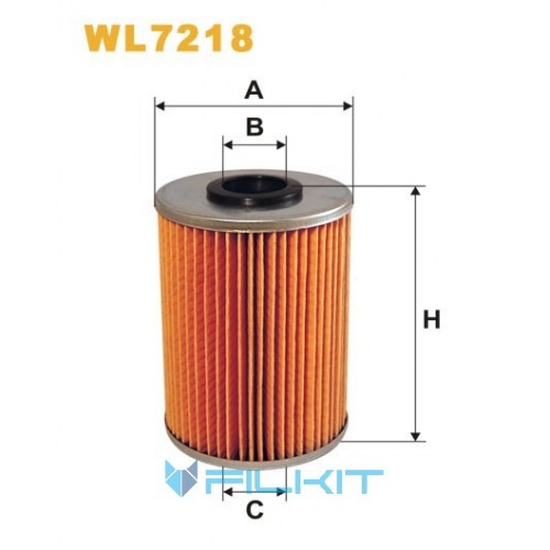 Фільтр масляний (вставка) WL7218 [WIX]