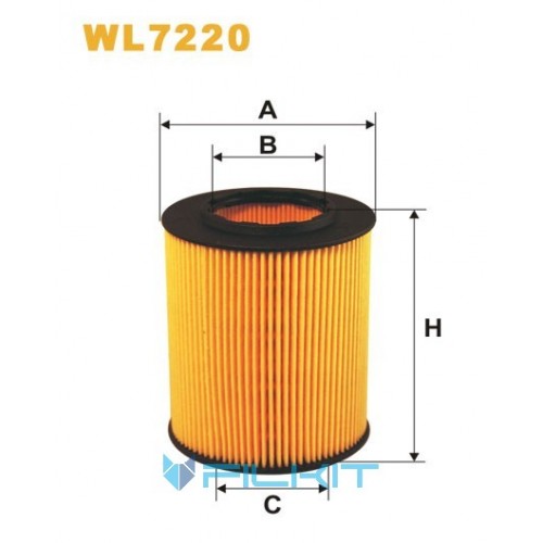 Фильтр масляный (вставка) WL7220 [WIX]