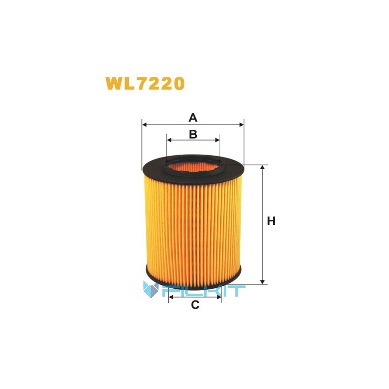 Oil filter (insert) WL7220 [WIX]