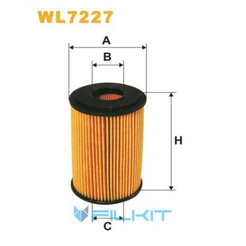 Oil filter (insert) WL7227 [WIX]