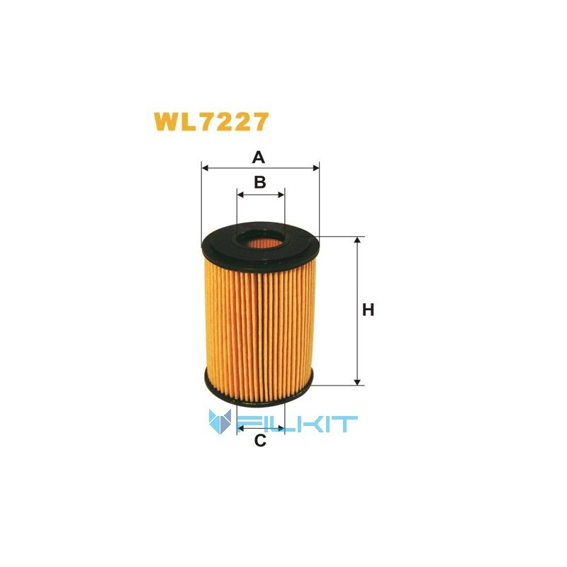 Oil filter (insert) WL7227 [WIX]