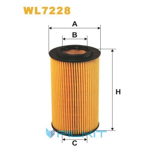 Oil filter (insert) WL7228 [WIX]