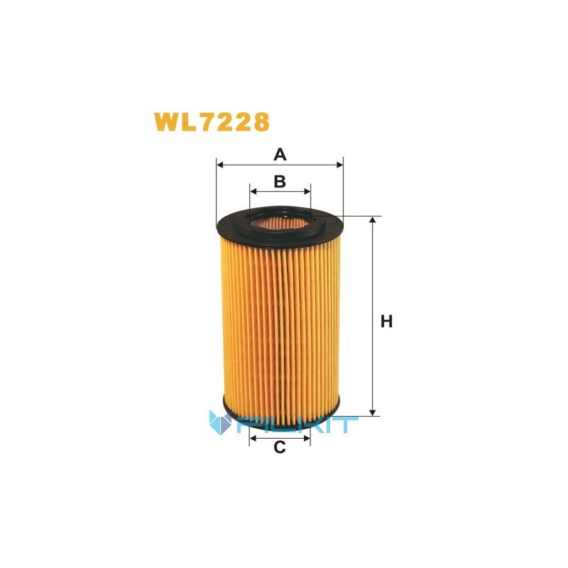 Oil filter (insert) WL7228 [WIX]