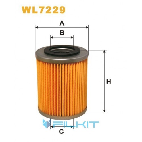 Oil filter (insert) WL7229 [WIX]