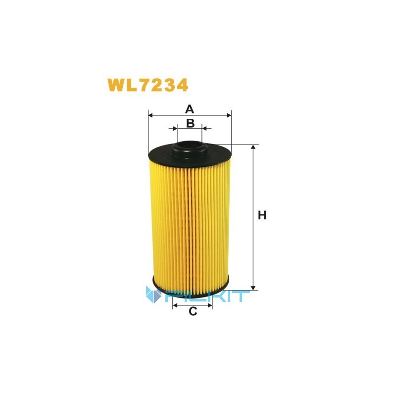 Фільтр масляний (вставка) WL7234 [WIX]