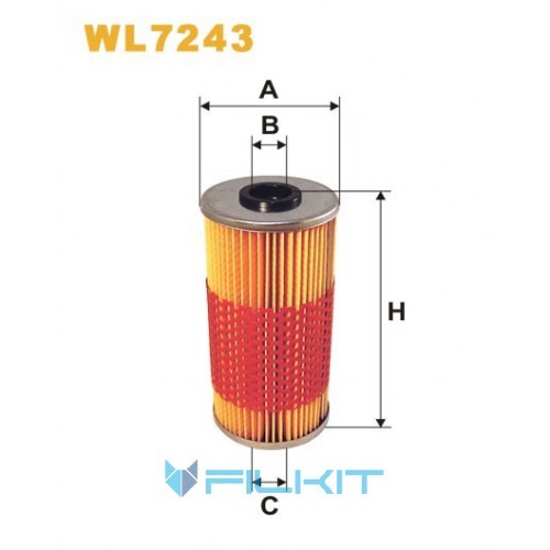 Фільтр масляний (вставка) WL7243 [WIX]